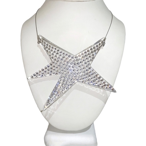 Acrylic Crystal Star Necklace Embellished With Genuine “Crystal Stone Elements” - Picture 5 of 12